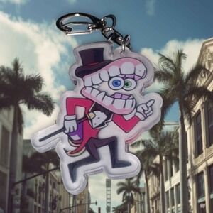 The Amazing Digital Circus Caine Acrylic Keychain Ringmaster Bag Charm Glitch